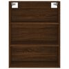 vidaXL Buffet haut Ch&ecirc;ne marron 69,5x34x180 cm Bois d'ing&eacute;nierie