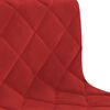 vidaXL Chaises &agrave; manger pivotantes lot de 2 rouge bordeaux velours