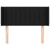 vidaXL T&ecirc;te de lit avec oreilles Noir 83x16x78/88 cm Tissu