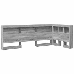 vidaXL T&ecirc;te de lit de rangement Gris Sonoma Bois d'ing&eacute;nierie