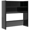 vidaXL Armoires &agrave; chaussures murales 4 pcs noir brillant 60x18x60 cm