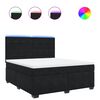 vidaXL Sommier &agrave; lattes de lit avec matelas Noir 180x200 cm Velours