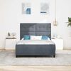 vidaXL Lit &agrave; ressorts avec t&ecirc;te de lit Gris fonc&eacute; 140 x 190 cm Velours