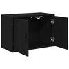 vidaXL Armoires murales de garage 2 pcs noir bois d'ing&eacute;nierie