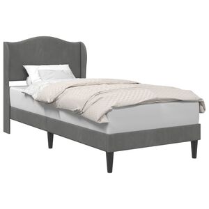 vidaXL Cadre de lit avec t&ecirc;te de lit Gris fonc&eacute; 80 x 200 cm Velours