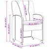 vidaXL Chaises de Salle &agrave; Manger avec Roues 2 pcs Gris clair