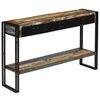 vidaXL Table console Bois de r&eacute;cup&eacute;ration massif 120 x 30 x 76 cm
