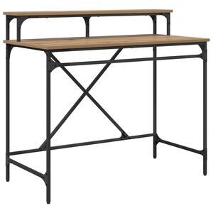 vidaXL Bureau Ch&ecirc;ne artisanal Bois d'ing&eacute;nierie 100 x 50 x 90 cm