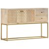 vidaXL buffet dor&eacute; 120x30x75 cm bois de manguier massif