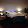 vidaXL Sommier &agrave; lattes de lit et matelas bleu 140x190 cm velours