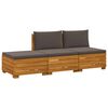 vidaXL Ensemble de canap&eacute;s d'ext&eacute;rieur avec coussin 3 Pi&egrave;ce Marron