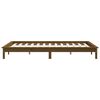 vidaXL Cadre de lit sans matelas marron miel bois massif