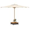vidaXL Couvercle de base de parasol noir 70x70x25 cm r&eacute;sine tress&eacute;e et acacia