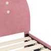 vidaXL Cadre de lit pour tout-petit avec t&ecirc;te de lit Rose 70 x 140 cm