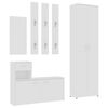 vidaXL Ensemble de meubles de couloir Blanc Agglom&eacute;r&eacute;