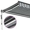 vidaXL Auvent r&eacute;tractable automatique avec LED anthracite et blanc