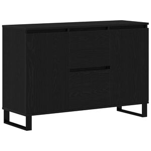 vidaXL Buffet Ch&ecirc;ne noir 101,5 x 35 x 70 cm Bois d'ing&eacute;nierie