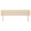 vidaXL T&ecirc;te de lit avec oreilles Cr&egrave;me 203x23x78/88 cm Tissu