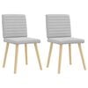vidaXL Chaises &agrave; manger lot de 2 gris nuage tissu