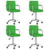 vidaXL Chaises pivotantes &agrave; manger lot de 4 vert similicuir