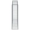 vidaXL Paniers &agrave; gabions arqu&eacute;s 9 pcs 200x50x160/180 cm Fer galvanis&eacute;