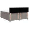vidaXL Sommier &agrave; lattes de lit avec matelas Taupe 200x200 cm Tissu
