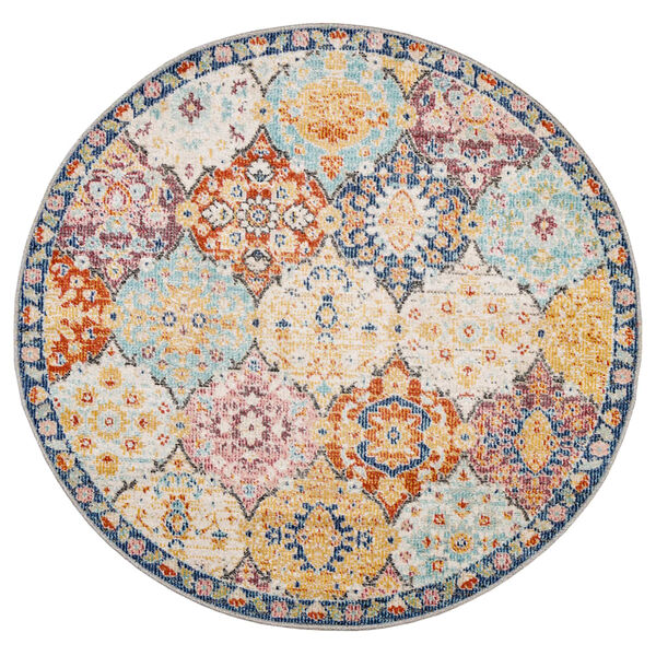 vidaXL Tapis ARBIZU int&eacute;rieur ext&eacute;rieur design vintage &Oslash; 120 cm