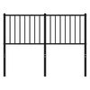 vidaXL T&ecirc;te de lit de remplacement m&eacute;tal noir 120 cm