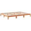 VidaXL Cadre de lit familial sans matelas marron cir&eacute; 270x200 cm