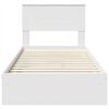 vidaXL Lit de Rangement Blanc 75 x 190 cm Bois d'ing&eacute;nierie