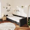vidaXL Lit avec matelas et &eacute;clairage USB Noir Tissu 90x200 cm