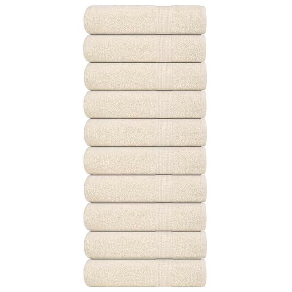 vidaXL Serviettes de douche FROGN 10 pcs cr&egrave;me 70x140 cm 360 g/m&sup2;