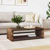 vidaXL Table basse Naturel 110 x 55 x 35 cm Bois de Mahogany Massif