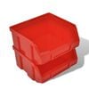 vidaXL Jeu de paniers muraux de stockage Plastique 30pcs Bleu et rouge