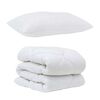 vidaXL Ensemble de Duvet avec oreiller 2 pcs Blanc Microfibre