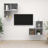vidaXL Ensemble de meubles TV 4 pcs Gris b&eacute;ton Bois d'ing&eacute;nierie