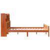 vidaXL Lit biblioth&egrave;que sans matelas cire marron 150x200 cm pin massif