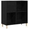 vidaXL Meuble à vinyles Chêne noir 84.5 x 38 x 89 cm Bois d'ingénierie