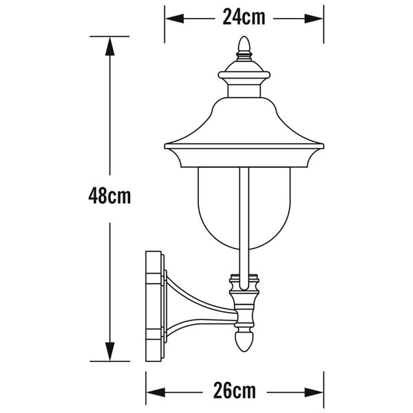 KONSTSMIDE Applique murale Parma en haut Acier inoxydable bross&eacute;