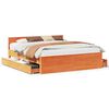 vidaXL Cadre de lit sans matelas avec t&ecirc;te de lit 200x200 cm bois pin