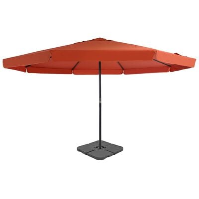 vidaXL Parasol de jardin avec base portable terre cuite