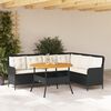 vidaXL Canap&eacute;s de jardin 2 pcs avec coussins Noir R&eacute;sine tress&eacute;e