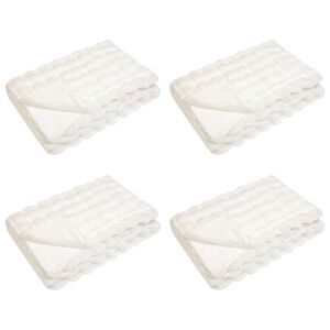 vidaXL Couverture antid&eacute;rapante en fausse de lapin Olite 4 pc Blanc