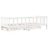 vidaXL Lit de jour et tiroirs sans matelas blanc 90x190 cm bois massif