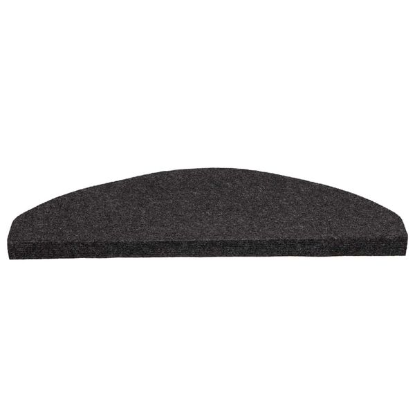 vidaXL Tapis d'escalier autocollants 15 pcs 65x22,5x3,5 cm Noir