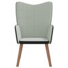 vidaXL Chaise de relaxation Gris clair Velours et PVC