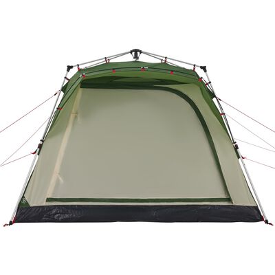 vidaXL Tente de camping cabine 4 personnes vert libération rapide