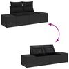 vidaXL Ensemble de canap&eacute; de jardin avec coussin R&eacute;glable 6 pcs Noir