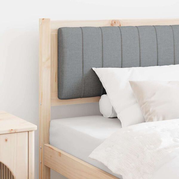 vidaXL T&ecirc;te de lit capitonn&eacute;e avec t&ecirc;te de lit Marron 90 cm Pin massif