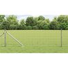 vidaXL Cl&ocirc;ture avec poteau Argent&eacute; 0,4 x 25 m Acier